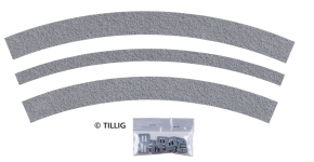 TILLIG 87347 - Bogen R250 45° Asphalt (TT, H0m)